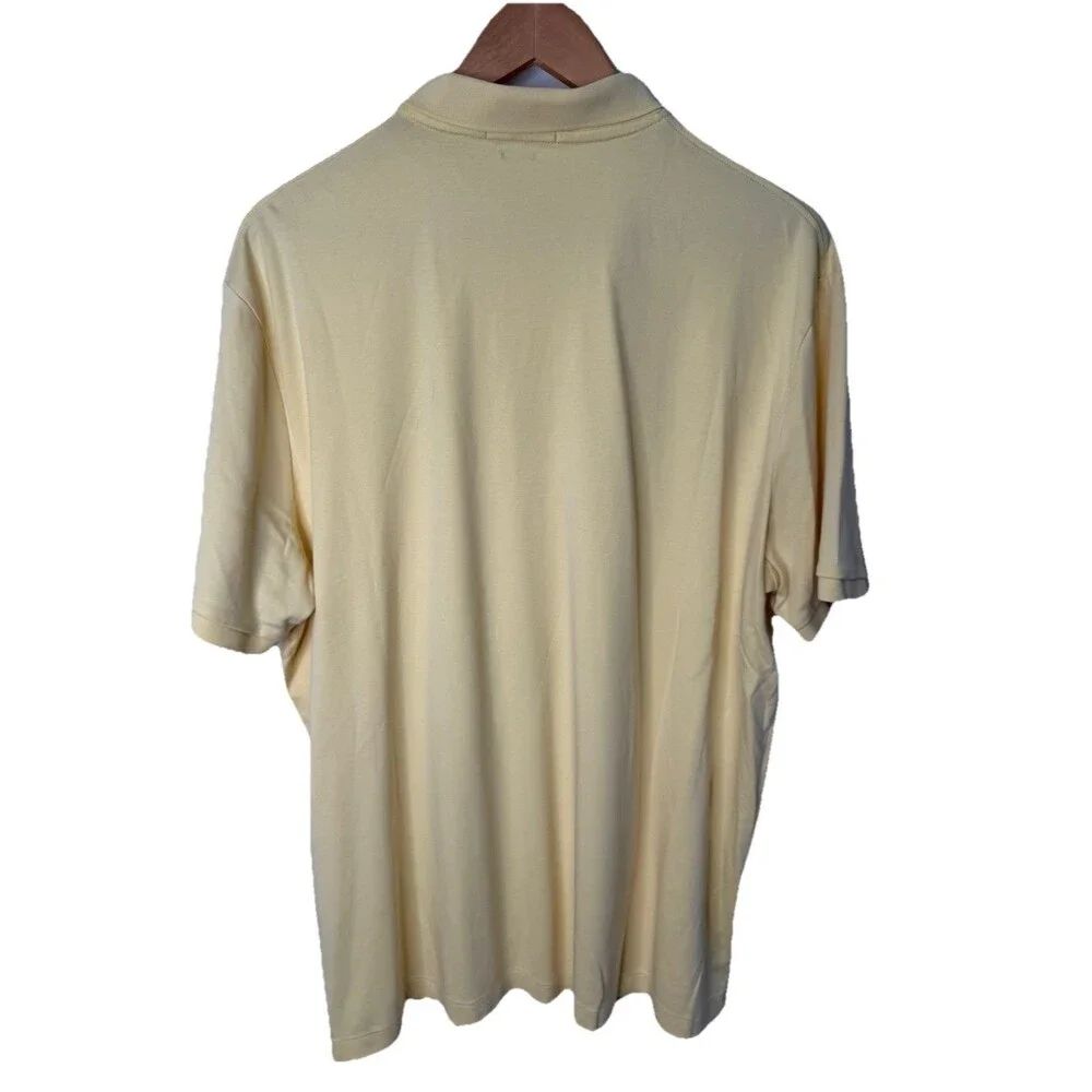 Polo Ralph Lauren Men Classic Polo XL Pima Soft Touch Preppy Light Yellow